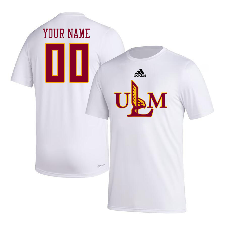 Custom Louisiana?CMonroe Warhawks Name And Number Tshirts-White